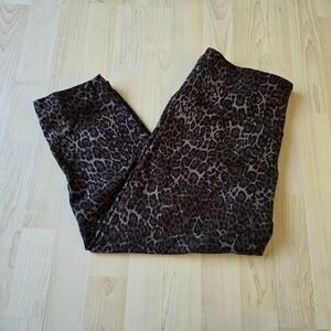 Casablanca Leopard Print Cropped Leggings Size Large
